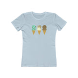 Double Scoop Ice Cream Cones Women's Boyfriend Tee