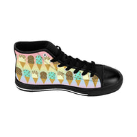 Double Scoop Ice Cream Cones Men's High-top Sneakers