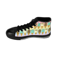 Double Scoop Ice Cream Cones Men's High-top Sneakers