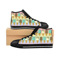 Double Scoop Ice Cream Cones Women's High-top Sneakers