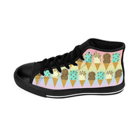 Double Scoop Ice Cream Cones Men's High-top Sneakers