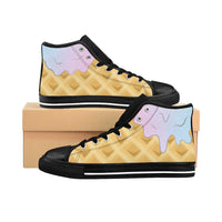 Dripping Ice Cream Cone Women's High-top Sneakers