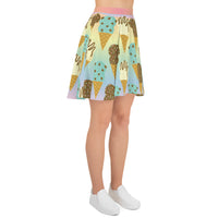 Double Scoop Ice Cream Cones Skater Skirt