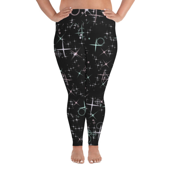 Rosegal Women's Plus Size Galaxy Butterfly Print High Rise Leggings -  Walmart.com