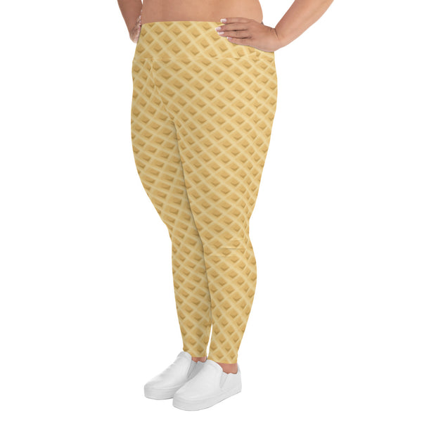 Waffle Cone Women's Plus Size Leggings – Kawaii Cloth